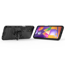 Заредете изображение във визуализатора на галерията – Ring Armor Case Kickstand Tough Rugged Cover for Samsung Galaxy M31s black - TopMag
