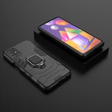 Заредете изображение във визуализатора на галерията – Ring Armor Case Kickstand Tough Rugged Cover for Samsung Galaxy M31s black - TopMag
