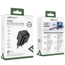Заредете изображение във визуализатора на галерията – Acefast A77 Mini PD 30W GaN USB-C wall charger - black
