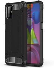 Заредете изображение във визуализатора на галерията – Hybrid Armor Case Tough Rugged Cover for Samsung Galaxy M51 black - TopMag
