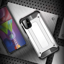 Заредете изображение във визуализатора на галерията – Hybrid Armor Case Tough Rugged Cover for Samsung Galaxy M51 silver - TopMag
