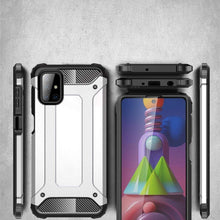 Заредете изображение във визуализатора на галерията – Hybrid Armor Case Tough Rugged Cover for Samsung Galaxy M51 silver - TopMag
