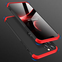 Заредете изображение във визуализатора на галерията – GKK 360 Protection Case Front and Back Case Full Body Cover iPhone 12 black-red - TopMag

