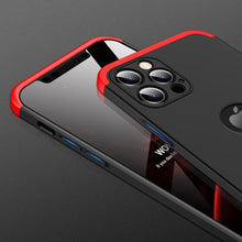 Заредете изображение във визуализатора на галерията – GKK 360 Protection Case Front and Back Case Full Body Cover iPhone 12 Pro Max black-red - TopMag
