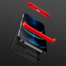 Заредете изображение във визуализатора на галерията – GKK 360 Protection Case Front and Back Case Full Body Cover iPhone 12 Pro Max black-red - TopMag
