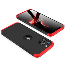 Заредете изображение във визуализатора на галерията – GKK 360 Protection Case Front and Back Case Full Body Cover iPhone 12 Pro Max black-red - TopMag
