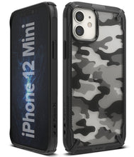 Заредете изображение във визуализатора на галерията – Ringke Fusion X Design durable PC Case with TPU Bumper for iPhone 12 mini Camo Black (XDAP0015) - TopMag
