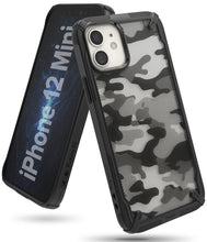 Заредете изображение във визуализатора на галерията – Ringke Fusion X Design durable PC Case with TPU Bumper for iPhone 12 mini Camo Black (XDAP0015) - TopMag
