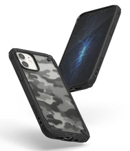 Заредете изображение във визуализатора на галерията – Ringke Fusion X Design durable PC Case with TPU Bumper for iPhone 12 mini Camo Black (XDAP0015) - TopMag

