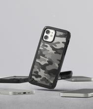 Заредете изображение във визуализатора на галерията – Ringke Fusion X Design durable PC Case with TPU Bumper for iPhone 12 mini Camo Black (XDAP0015) - TopMag
