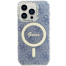 Заредете изображение във визуализатора на галерията – Original Case GUESS hardcase IML 4G MagSafe GUHMP15XH4STB for Iphone 15 Pro Max blue
