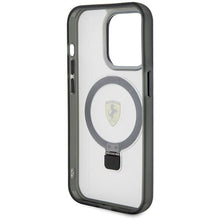 Заредете изображение във визуализатора на галерията – Ferrari FEHMP15LUSCAH iPhone 15 Pro 6.1" transparent hardcase Ring Stand 2023 Collection MagSafe
