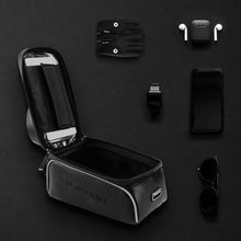 Заредете изображение във визуализатора на галерията – Wozinsky frame bike bag with phone case 2l black (WBB17BK) - TopMag
