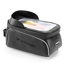 Заредете изображение във визуализатора на галерията – Wozinsky frame bike bag with phone case 2l black (WBB17BK) - TopMag
