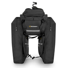 Заредете изображение във визуализатора на галерията – Wozinsky roomy bike carrier bag 35L (rain cover included) black (WBB19BK) - TopMag
