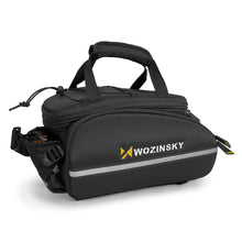 Заредете изображение във визуализатора на галерията – Wozinsky roomy bike carrier bag 35L (rain cover included) black (WBB19BK) - TopMag
