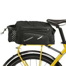 Заредете изображение във визуализатора на галерията – Wozinsky bike carrier bag with 9l shoulder strap (rain cover included) black (WBB22BK) - TopMag
