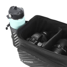 Заредете изображение във визуализатора на галерията – Wozinsky bike carrier bag with 9l shoulder strap (rain cover included) black (WBB22BK) - TopMag

