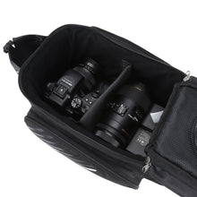 Заредете изображение във визуализатора на галерията – Wozinsky bike carrier bag with 9l shoulder strap (rain cover included) black (WBB22BK) - TopMag
