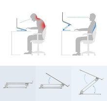 Заредете изображение във визуализатора на галерията – Nillkin ProDesk Adjustable Laptop stand gray - TopMag
