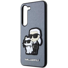Заредете изображение във визуализатора на галерията – Karl Lagerfeld KLHCS23MSANKCPG S23+ S916 hardcase grey/grey Saffiano Karl &amp; Choupette
