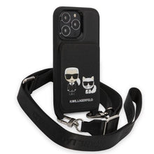 Заредете изображение във визуализатора на галерията – Karl Lagerfeld KLHCP13XSAKCHSK iPhone 13 Pro Max 6.7" Hardcase Saffiano Karl &amp; Choupette Embossed
