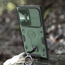 Заредете изображение във визуализатора на галерията – Nillkin CamShield Armor Pro Case Cover For Samsung Galaxy S23 Ultra Armor Cover With Camera Protector Ring Stand Black
