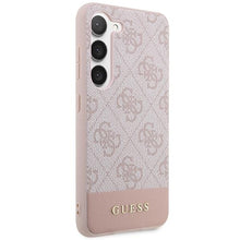 Заредете изображение във визуализатора на галерията – Guess GUHCS23MG4GLPI S23+ S916 pink/pink hard case 4G Stripe Collection
