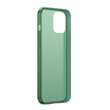 Заредете изображение във визуализатора на галерията – Baseus Frosted Glass Case Hard case with a flexible frame iPhone 12 mini Dark green (WIAPIPH54N-WS06) - TopMag
