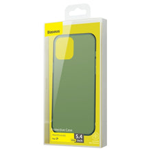 Заредете изображение във визуализатора на галерията – Baseus Frosted Glass Case Hard case with a flexible frame iPhone 12 mini Dark green (WIAPIPH54N-WS06) - TopMag
