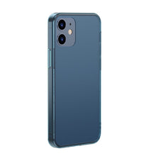 Заредете изображение във визуализатора на галерията – Baseus Frosted Glass Case Hard case with a flexible frame iPhone 12 mini Navy blue (WIAPIPH54N-WS03) - TopMag
