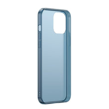 Заредете изображение във визуализатора на галерията – Baseus Frosted Glass Case Hard case with a flexible frame iPhone 12 mini Navy blue (WIAPIPH54N-WS03) - TopMag
