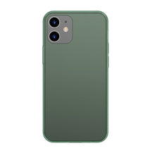 Заредете изображение във визуализатора на галерията – Baseus Frosted Glass Case Hard case with a flexible frame iPhone 12 Pro / iPhone 12 Dark green (WIAPIPH61P-WS06) - TopMag
