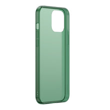 Заредете изображение във визуализатора на галерията – Baseus Frosted Glass Case Hard case with a flexible frame iPhone 12 Pro / iPhone 12 Dark green (WIAPIPH61P-WS06) - TopMag

