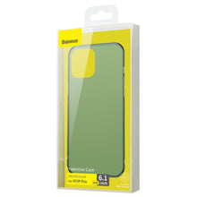 Заредете изображение във визуализатора на галерията – Baseus Frosted Glass Case Hard case with a flexible frame iPhone 12 Pro / iPhone 12 Dark green (WIAPIPH61P-WS06) - TopMag
