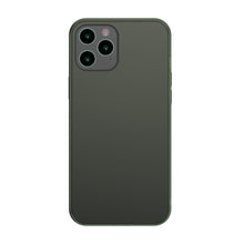 Заредете изображение във визуализатора на галерията – Baseus Frosted Glass Case Hard case with a flexible frame iPhone 12 Pro Max Dark green (WIAPIPH67N-WS06) - TopMag
