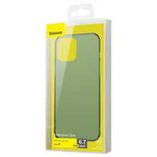 Заредете изображение във визуализатора на галерията – Baseus Frosted Glass Case Hard case with a flexible frame iPhone 12 Pro Max Dark green (WIAPIPH67N-WS06) - TopMag
