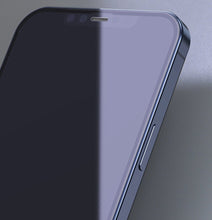 Заредете изображение във визуализатора на галерията – Baseus 2x Full screen 0,3 mm Anti Blue Light tempered glass with a frame iPhone 12 mini Black (SGAPIPH54N-KB01) - TopMag
