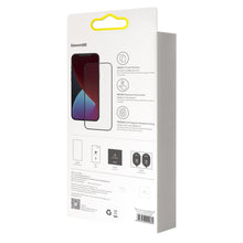 Заредете изображение във визуализатора на галерията – Baseus 2x Tempered glass 0.25 mm with a frame for the entire screen iPhone 12 Pro / iPhone 12 Black (SGAPIPH61P-KC01) - TopMag
