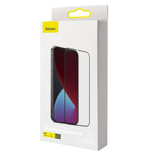 Заредете изображение във визуализатора на галерията – Baseus 2x Tempered glass 0.25 mm with a frame for the entire screen iPhone 12 Pro / iPhone 12 Black (SGAPIPH61P-KC01) - TopMag
