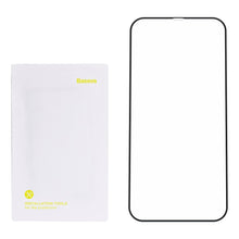Заредете изображение във визуализатора на галерията – Baseus 2x Tempered glass 0.25 mm with a frame for the entire screen iPhone 12 Pro / iPhone 12 Black (SGAPIPH61P-KC01) - TopMag
