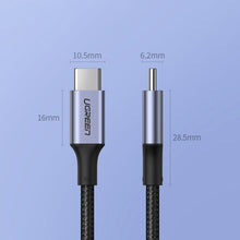 Заредете изображение във визуализатора на галерията – Ugreen cable USB Type C - USB Type C 5 A 100 W Power Delivery Quick Charge 3.0 FCP 480 Mbps cable 2 m gray (70429 US316)
