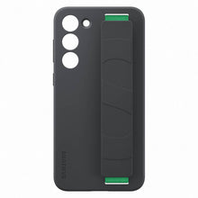 Заредете изображение във визуализатора на галерията – Samsung Silicone Grip Cover Case for Samsung Galaxy S23+ silicone case with wrist strap black (EF-GS916TBEGWW)
