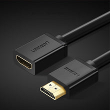 Заредете изображение във визуализатора на галерията – Ugreen cable cord adapter plug HDMI extension cable (female) - HDMI (male) 4K 10.2 Gbps 340 Mhz audio ethernet 0.5 m black (HD107 10140) - TopMag
