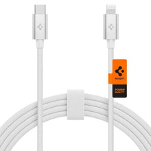 Заредете изображение във визуализатора на галерията – Spigen PB2200 ARCWIRE MFi Lightning CABLE 200CM WHITE
