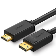 Заредете изображение във визуализатора на галерията – Ugreen unidirectional DisplayPort to HDMI Cable 4K 30Hz 32 AWG 1.5m Black (DP101 10239) - TopMag
