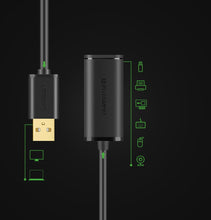 Заредете изображение във визуализатора на галерията – Ugreen active cable USB 2.0 extension cable 480 Mbps 5 m black (US121 10319) - TopMag
