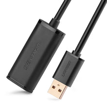 Заредете изображение във визуализатора на галерията – Ugreen active cable USB 2.0 extension cable 480 Mbps 10 m black (US121 10321) - TopMag

