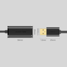 Заредете изображение във визуализатора на галерията – Ugreen active cable USB 2.0 extension cable 480 Mbps 10 m black (US121 10321) - TopMag
