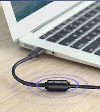 Заредете изображение във визуализатора на галерията – Ugreen USB Type B printer cable (male) - USB 2.0 (male) 480 Mbps 1.5 m black (US135 10350) - TopMag
